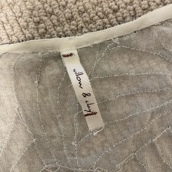 Cream and Silver Beaded Tank Top - Picture 5 of 5